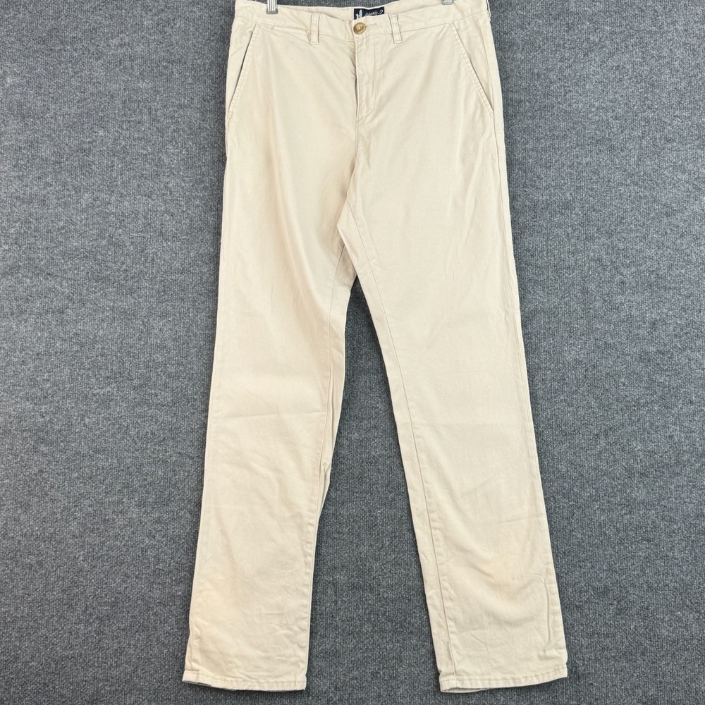 Johnnie-O West Coast Prep Pants Mens 34x34 Beige Chino Straight Leg Cotton Golf